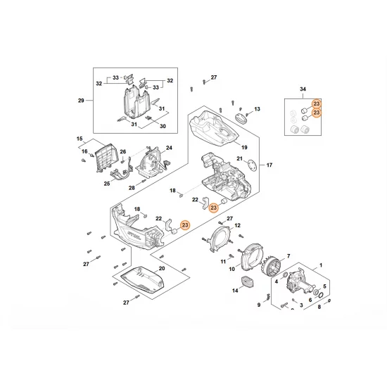 STIHL  Amortyzator pierścieniowy FA09 791 2800